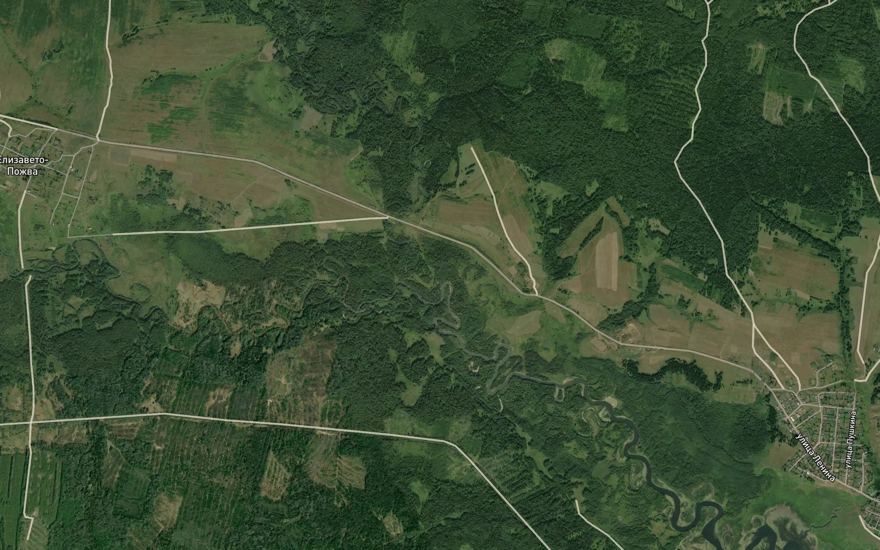 Satellite map of the Pozhevka