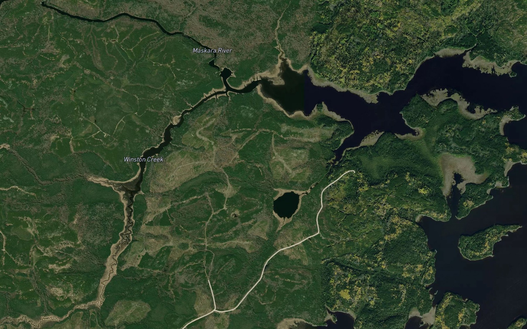 Satellite map of the Maskara River