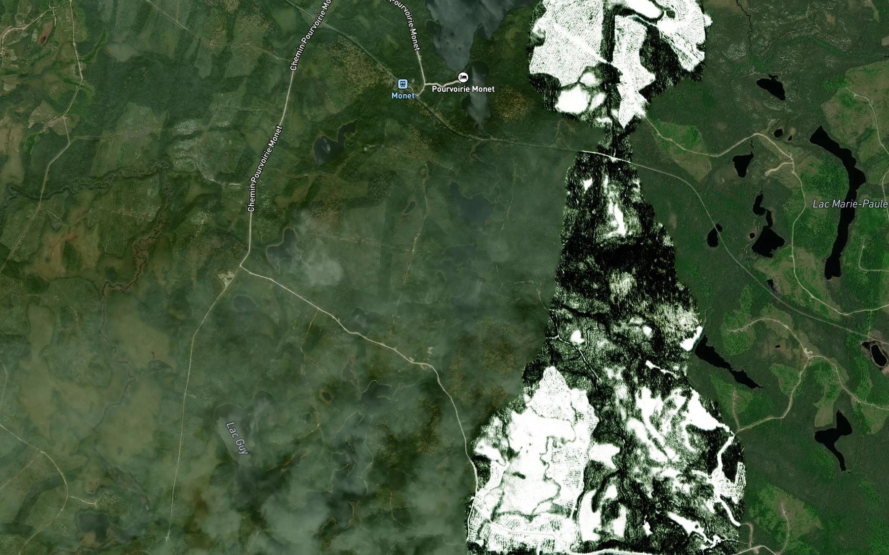 Satellite map of the Lac aux Hippocampes