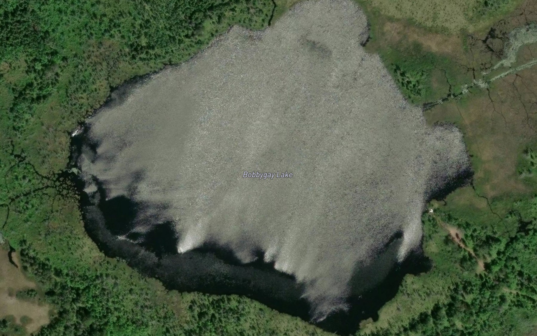 Satellite map of the Bobbygay Lake