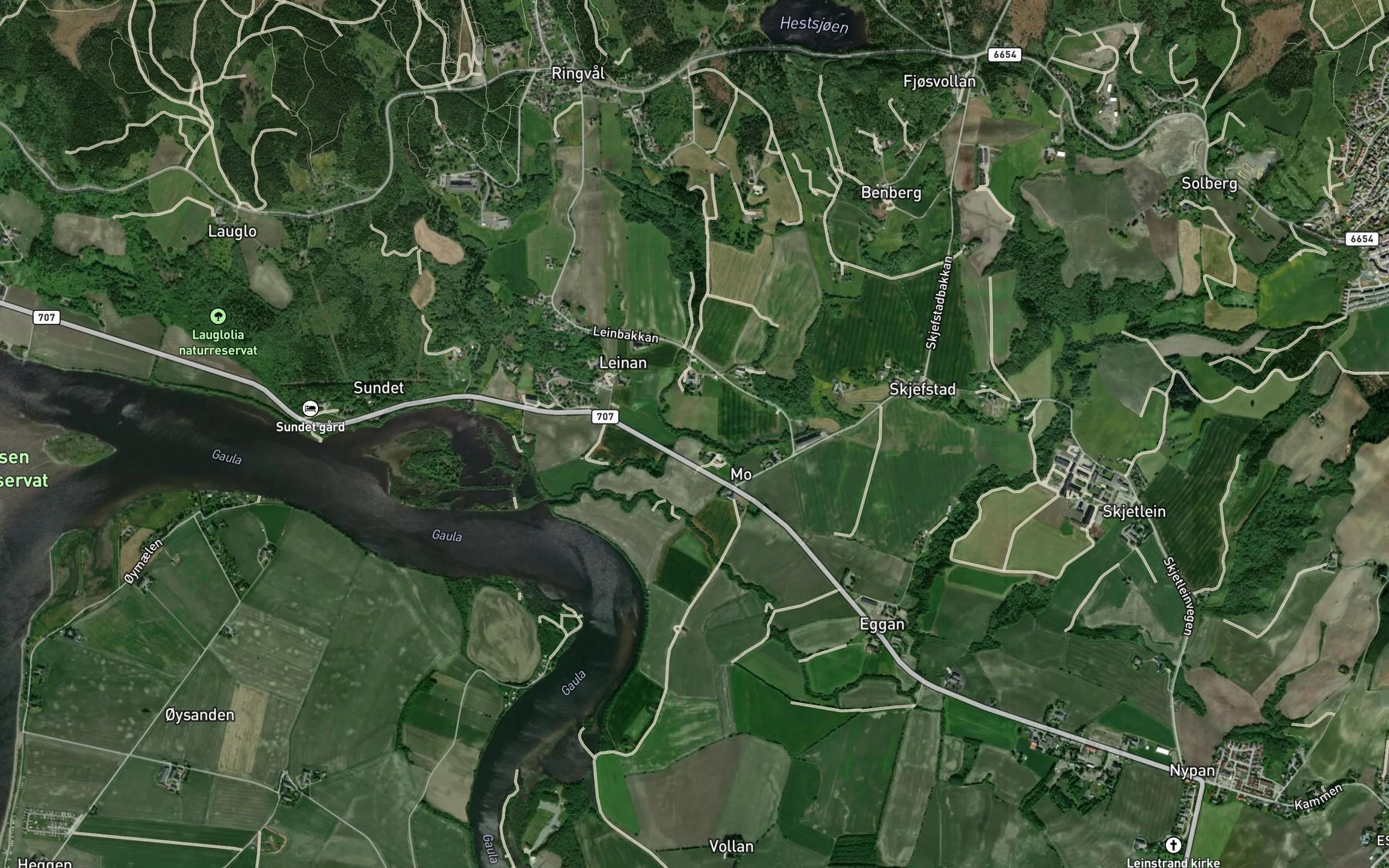 Satellite map of the Mobekken