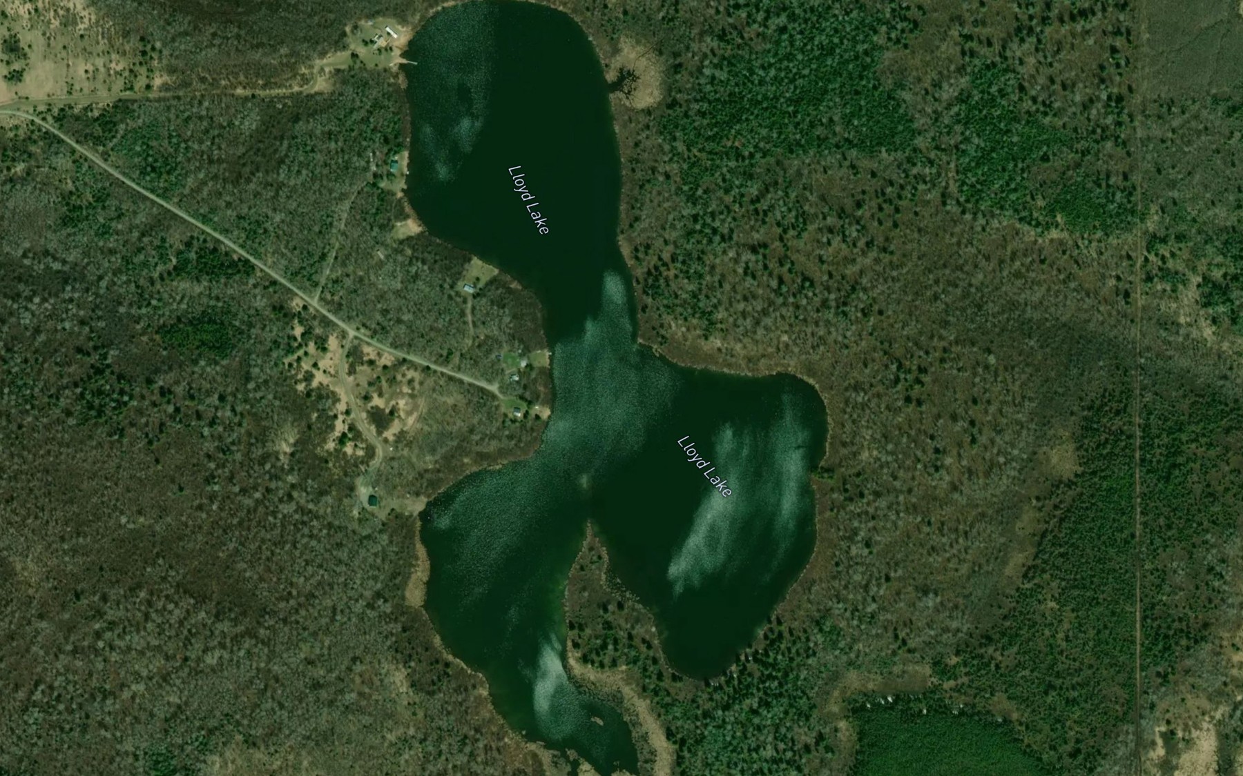 Satellite map of the Lloyd Lake