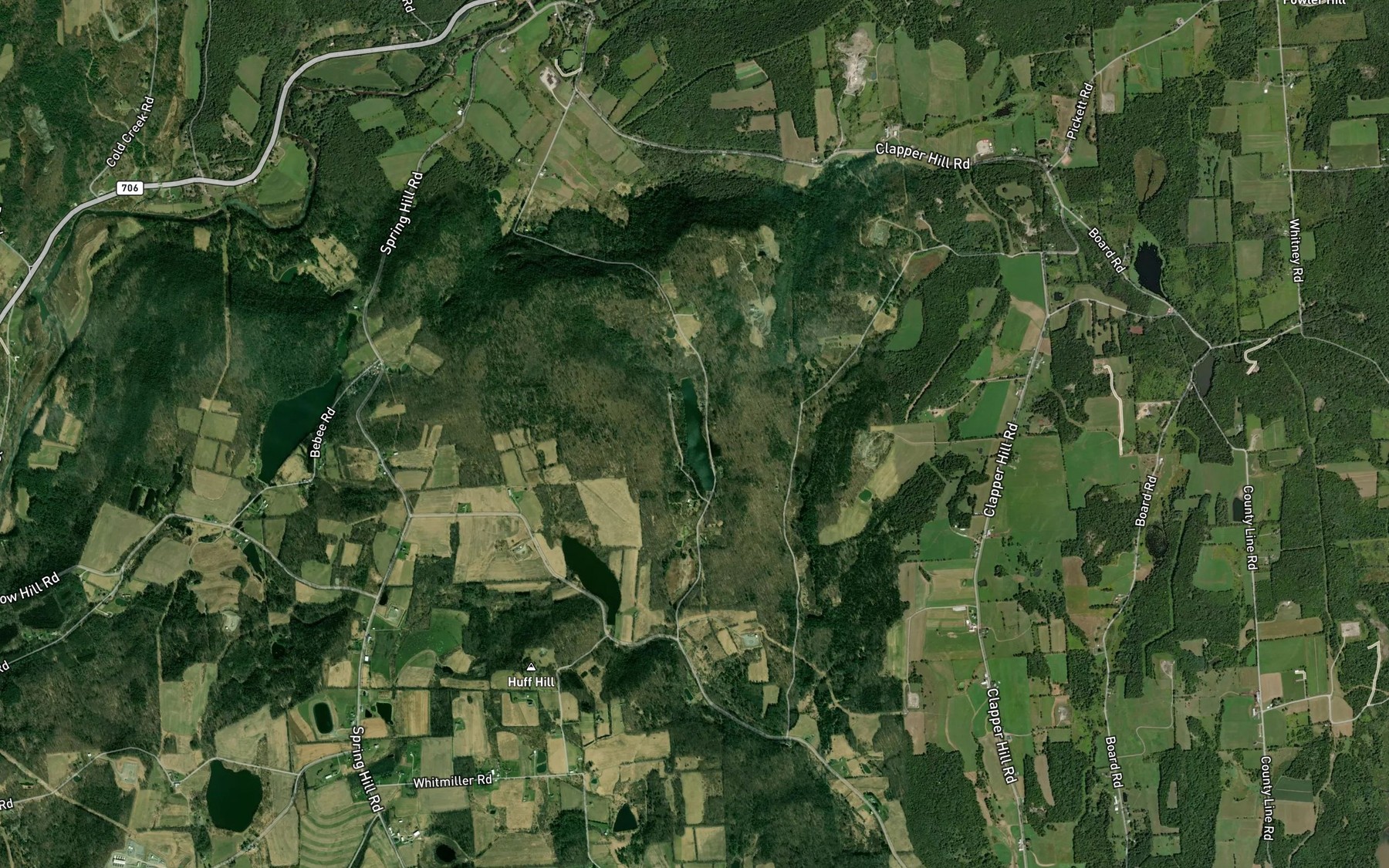 Satellite map of the Long Swamp