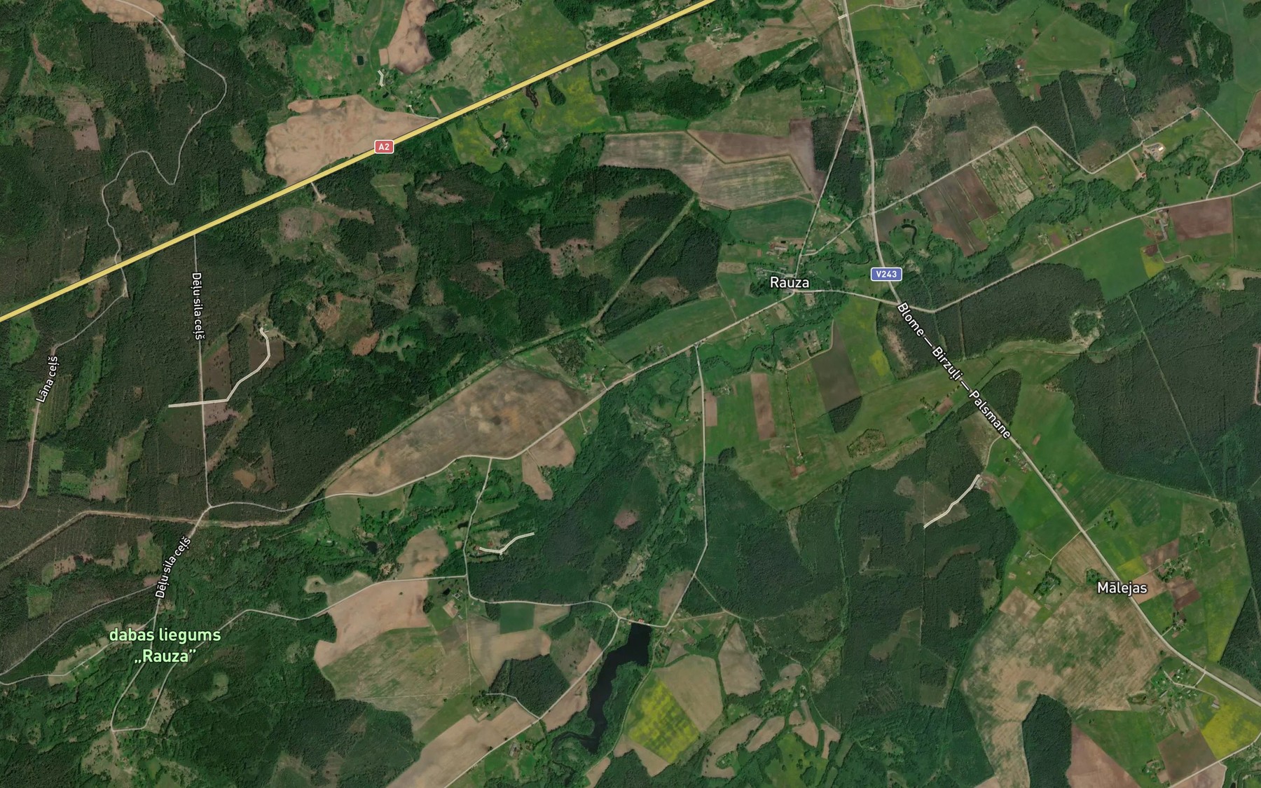 Satellite map of the Sepka
