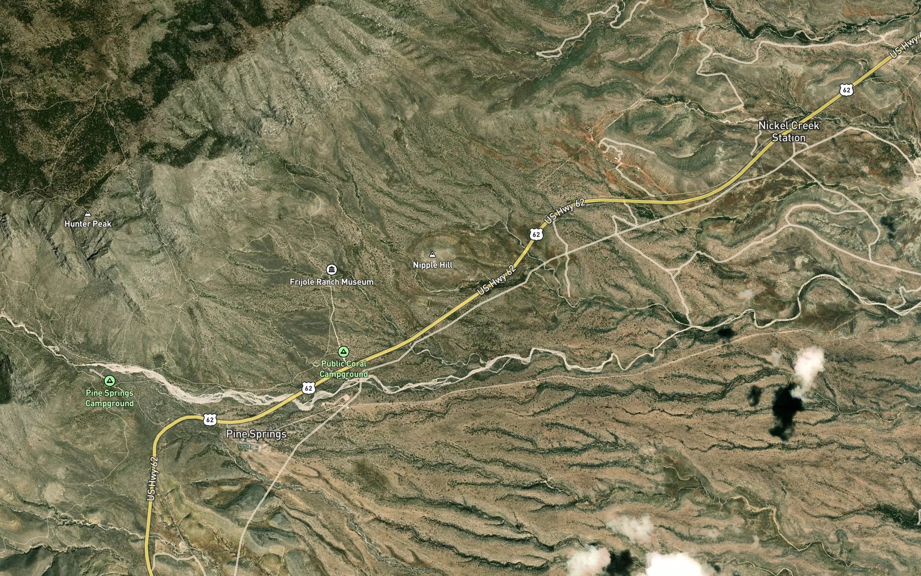 Satellite map of the Choza Spring