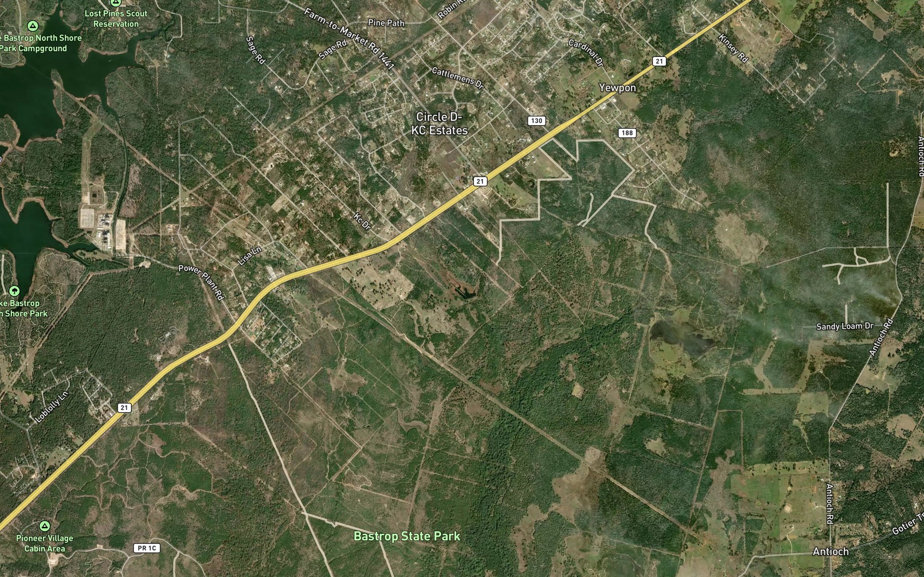 Satellite map of the Egger Lake