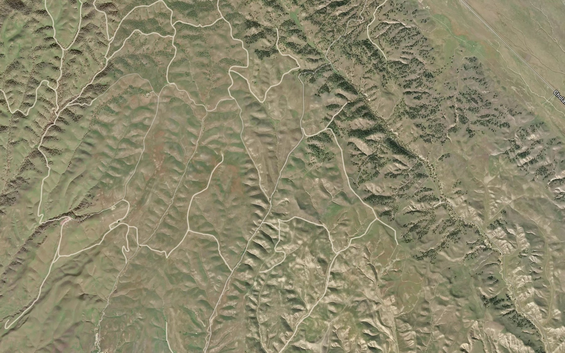 Satellite map of the Elder Spring