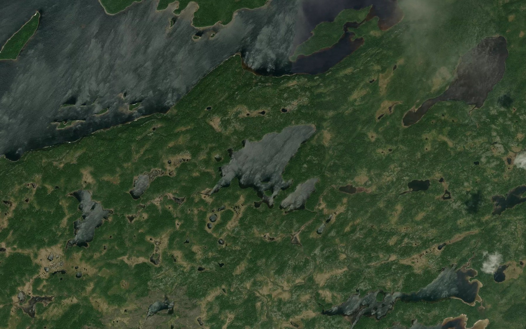 Satellite map of the Lac Muk