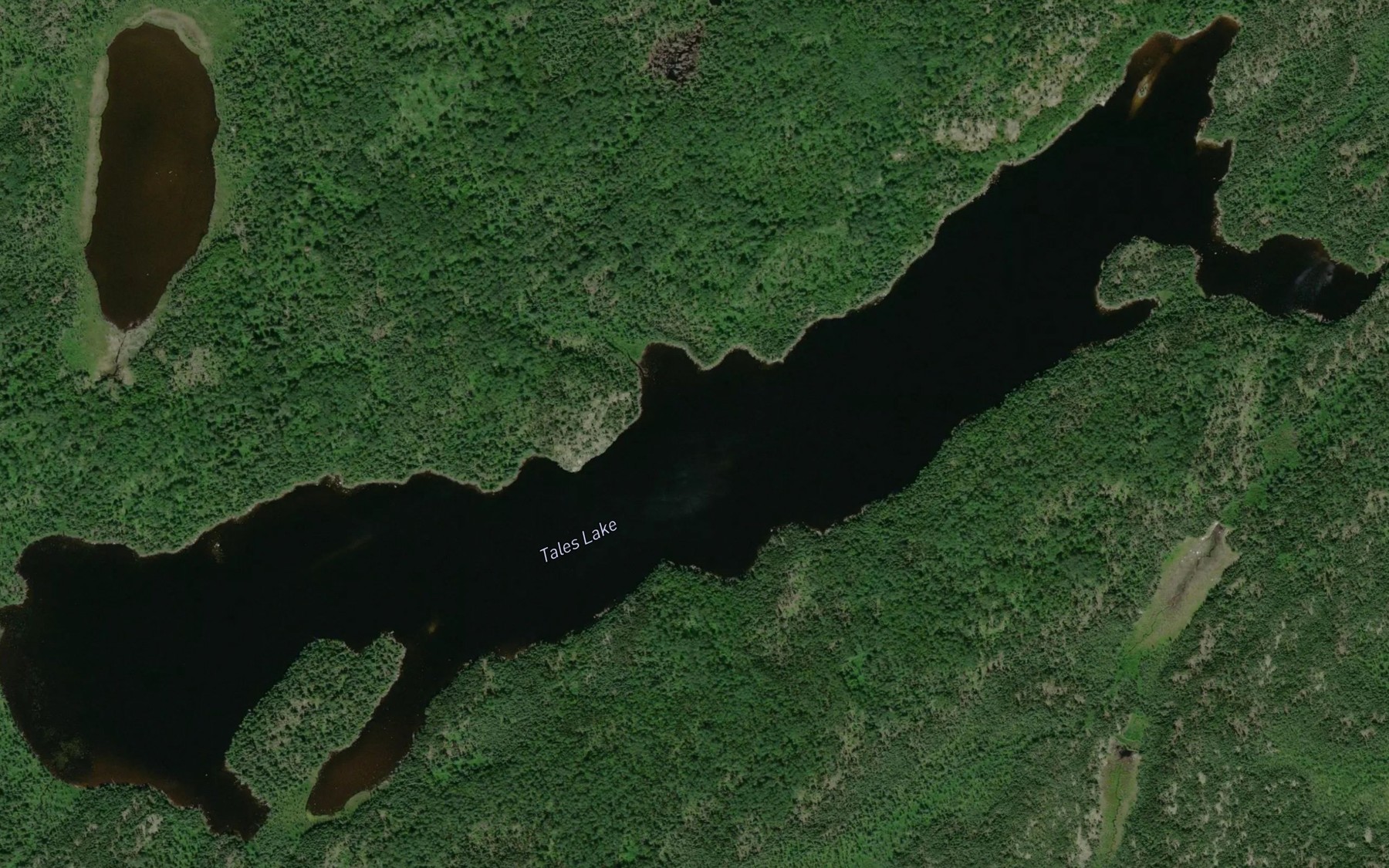 Satellite map of the Tales Lake