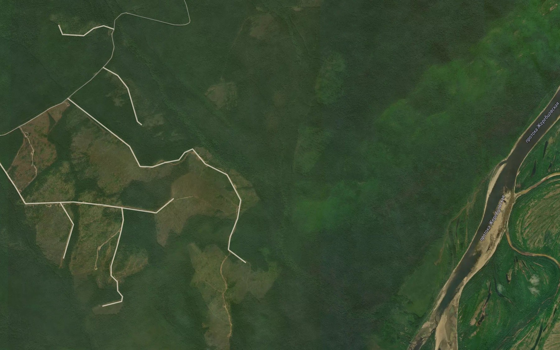 Satellite map of the Levaya Polovinka