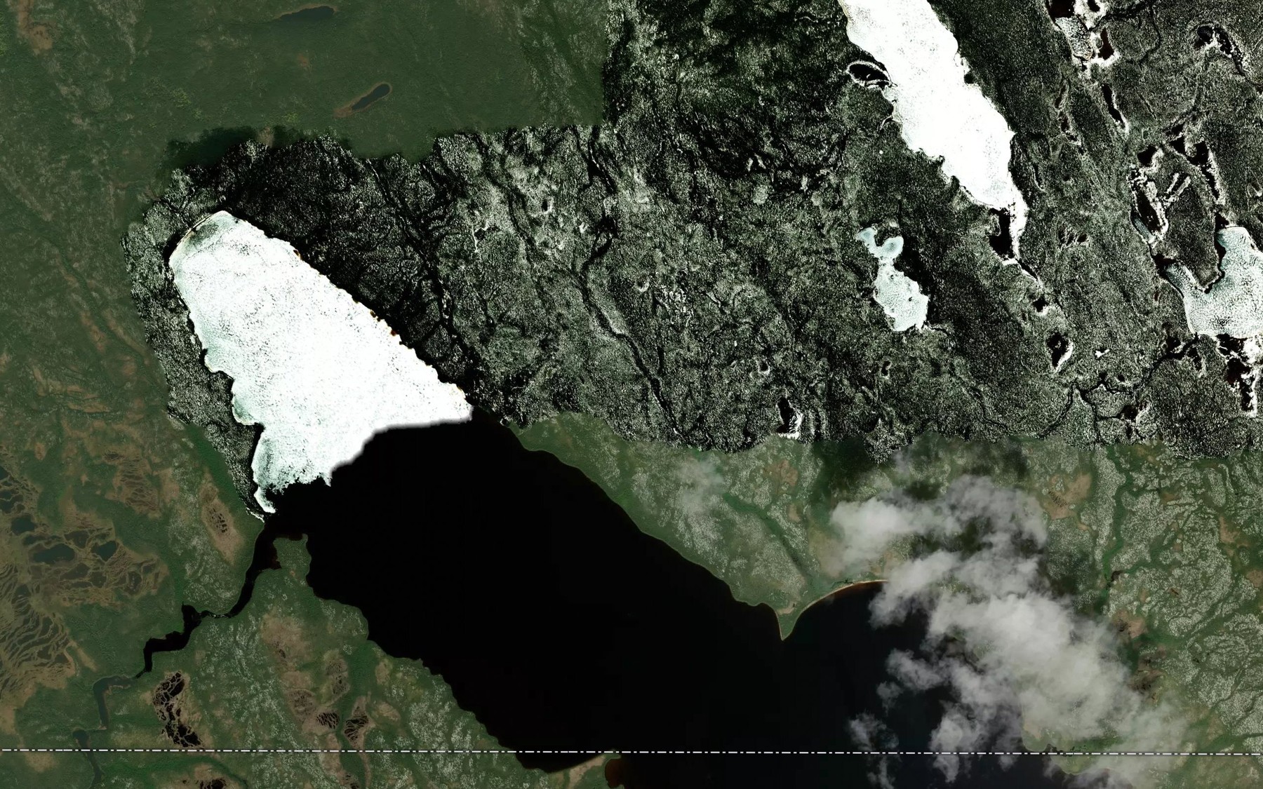 Satellite map of the Norman Lake
