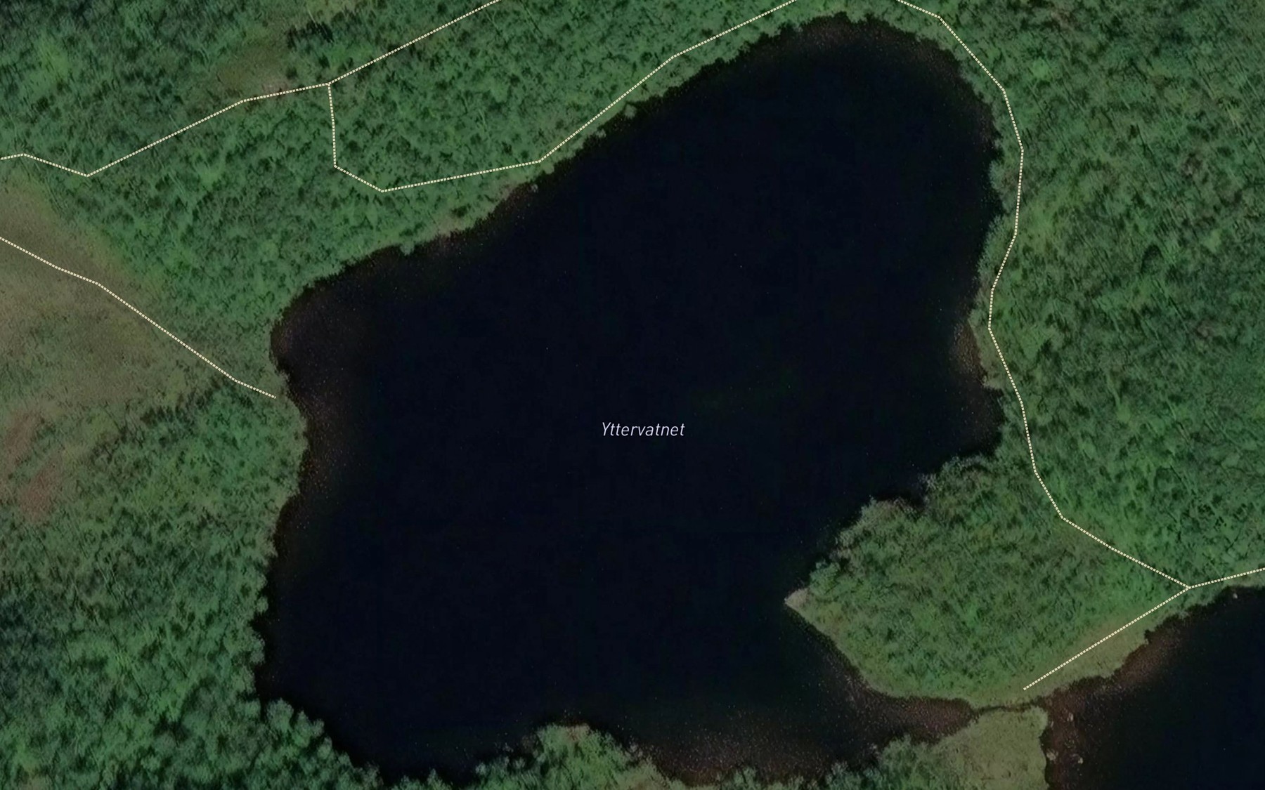 Satellite map of the Yttervatnet