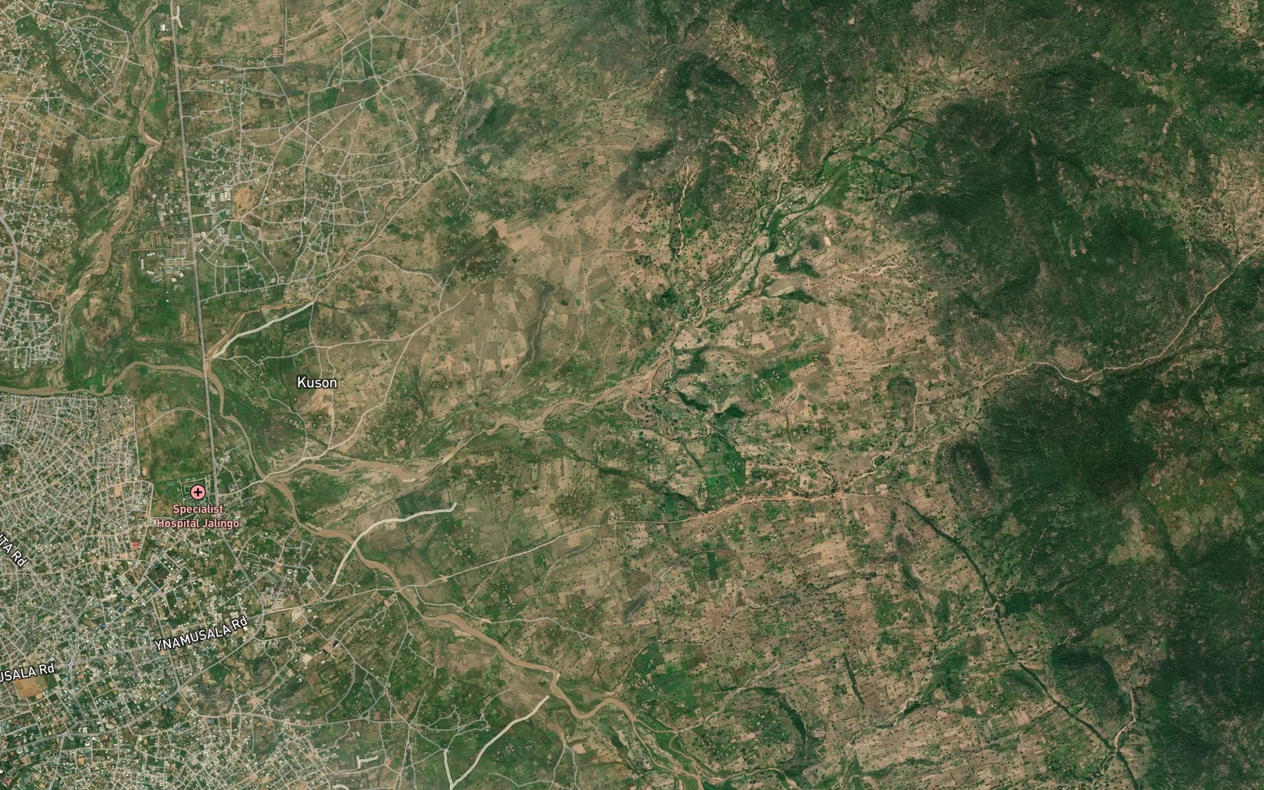 Satellite map of the River Sozing
