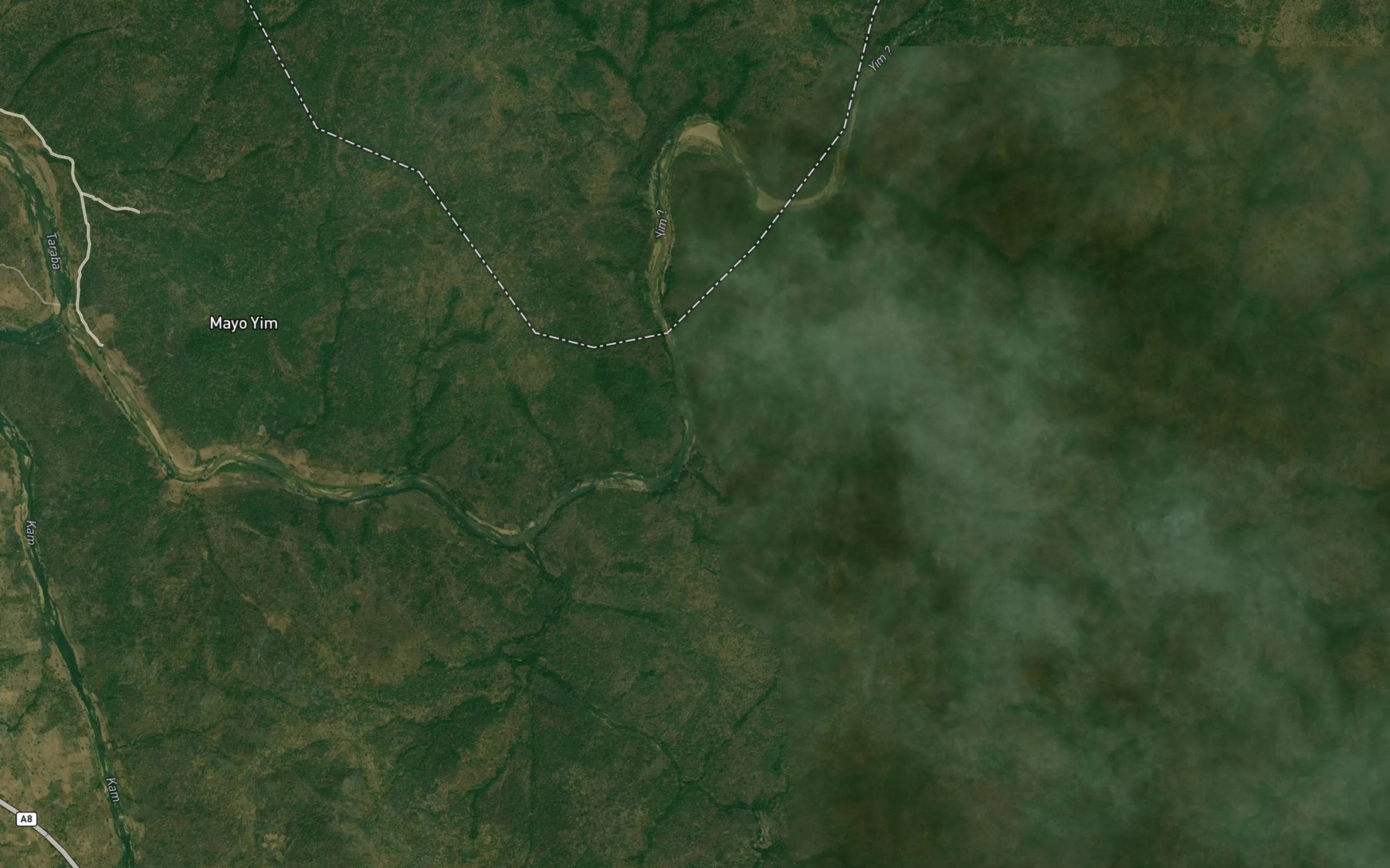 Satellite map of the River Mew