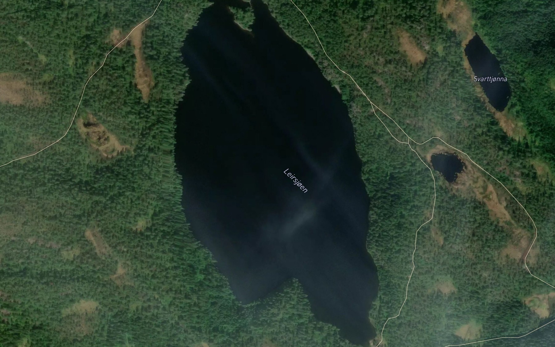 Satellite map of the Leirsjoen