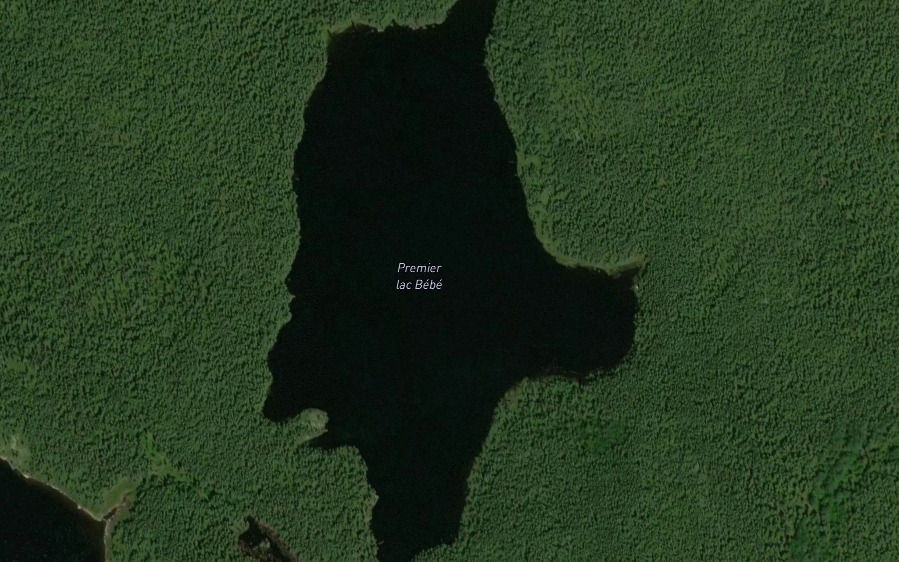 Satellite map of the Premier lac Bebe