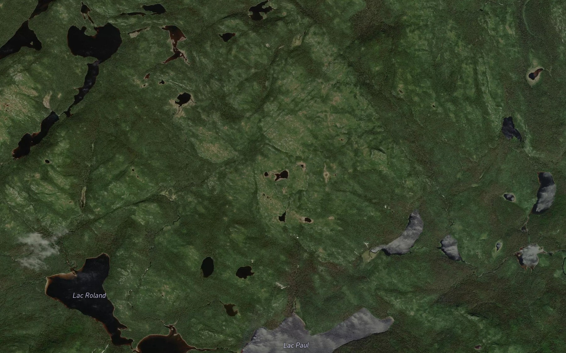 Satellite map of the Lac Dubrain
