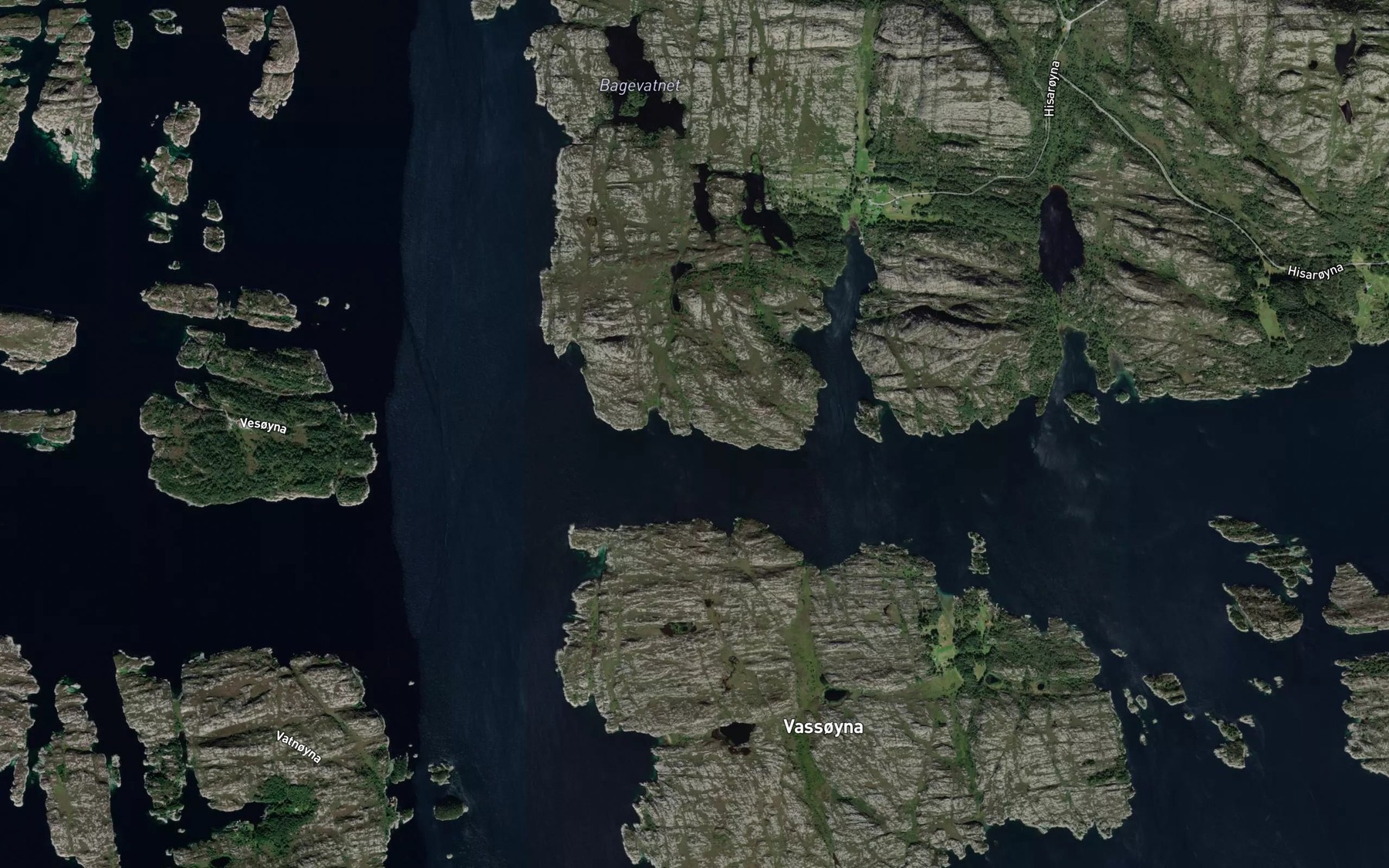 Satellite map of the Salkauevika
