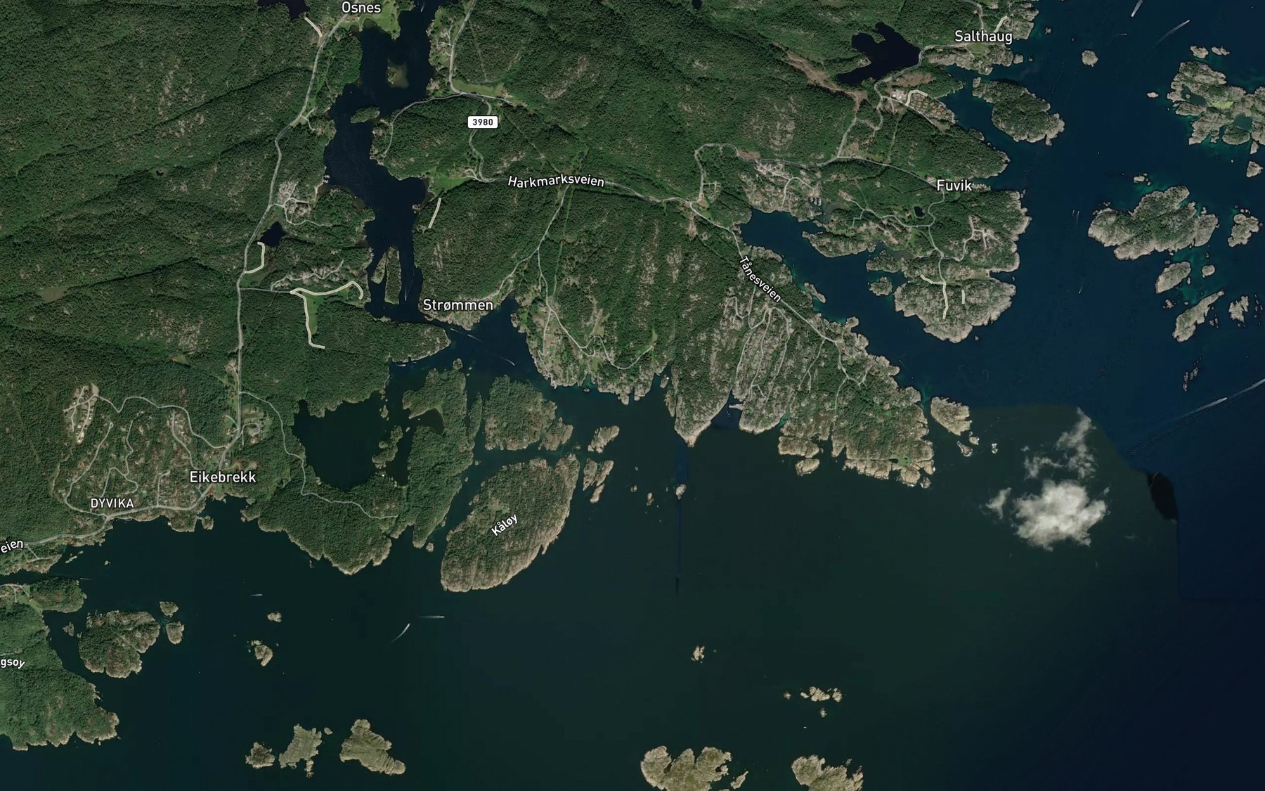 Satellite map of the Staksvika