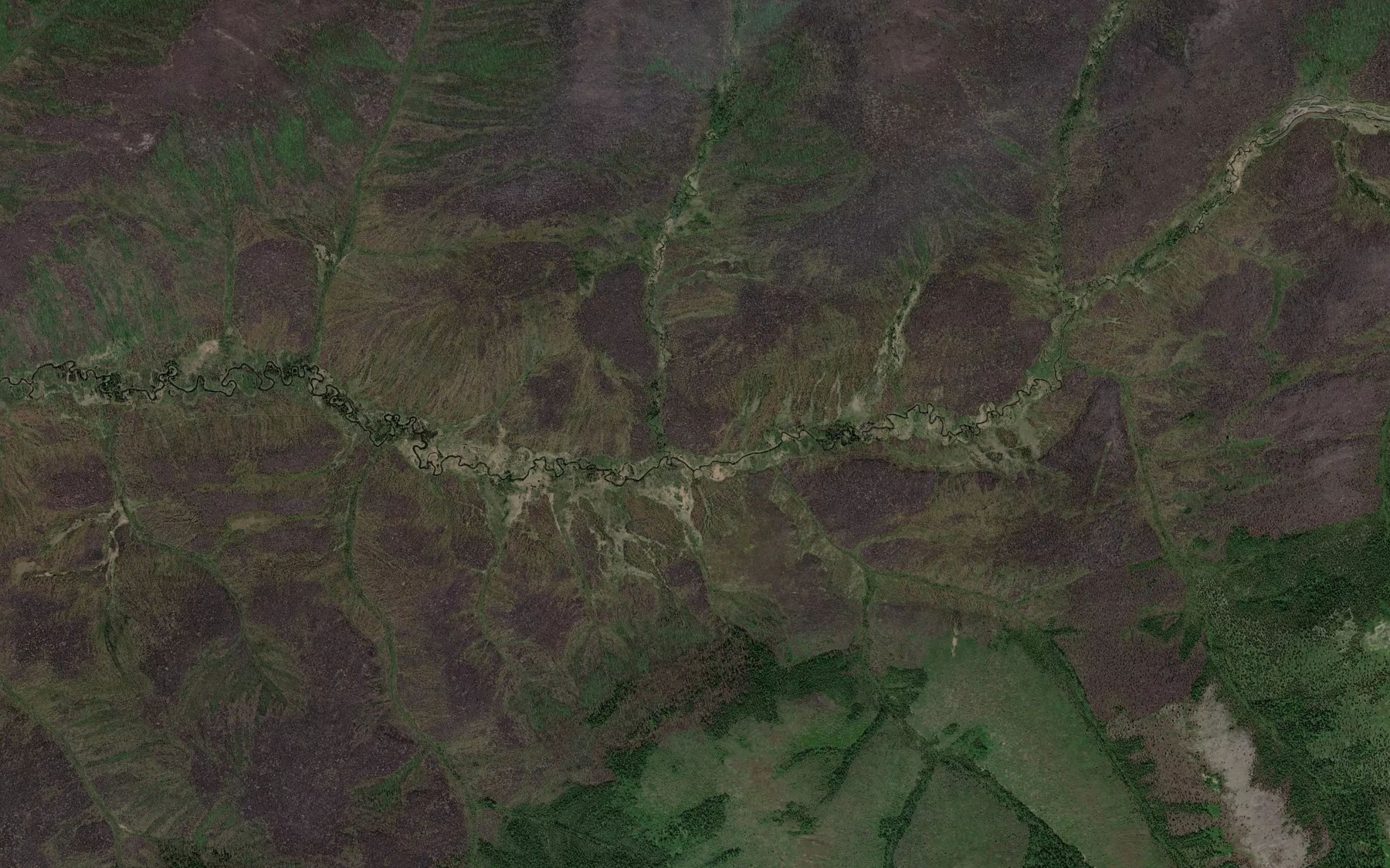 Satellite map of the Bismarck Creek