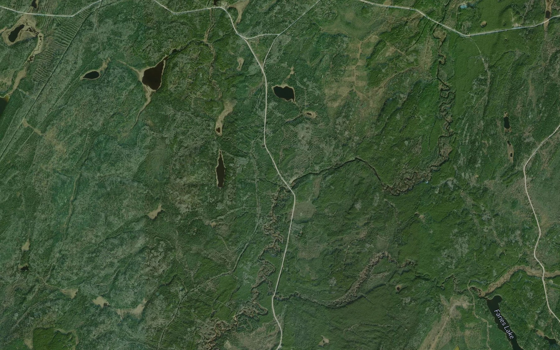 Satellite map of the Russell Creek