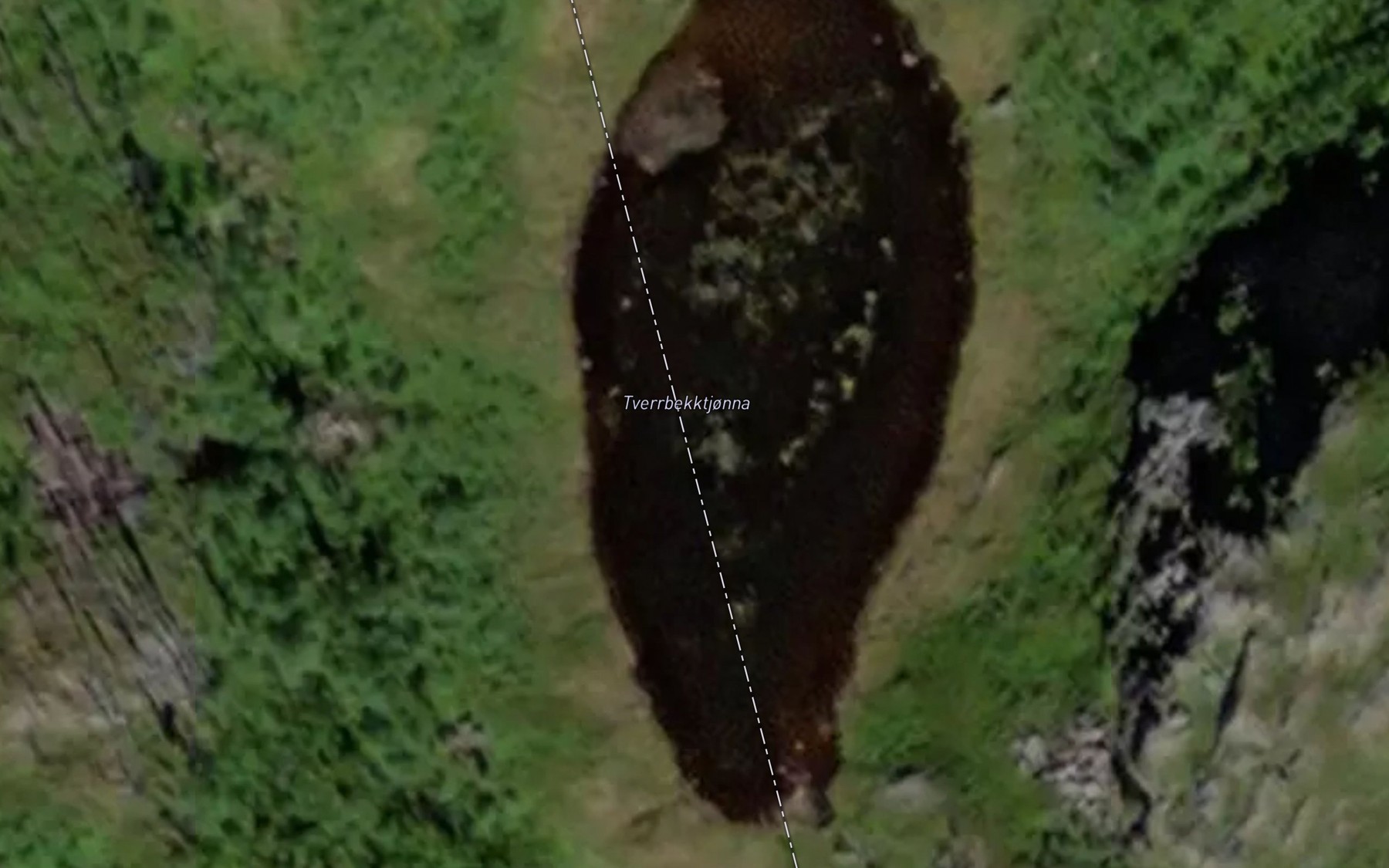 Satellite map of the Tverrbekktjorna