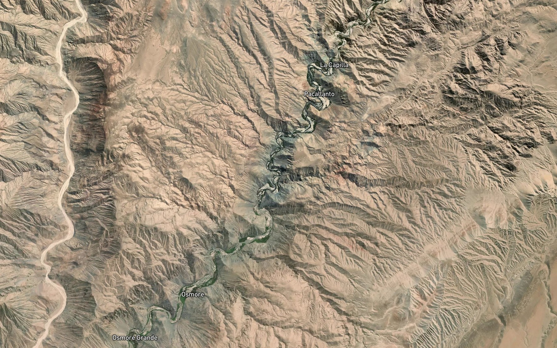 Satellite map of the Rio Moquegua