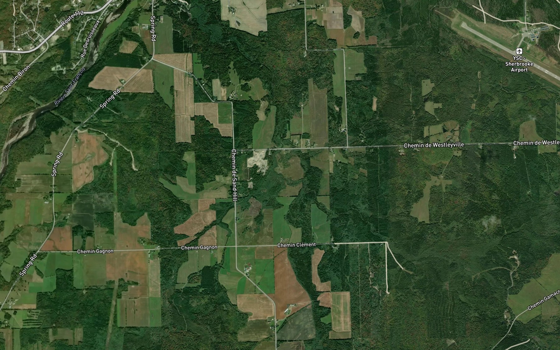 Satellite map of the Cours d'eau Brochu
