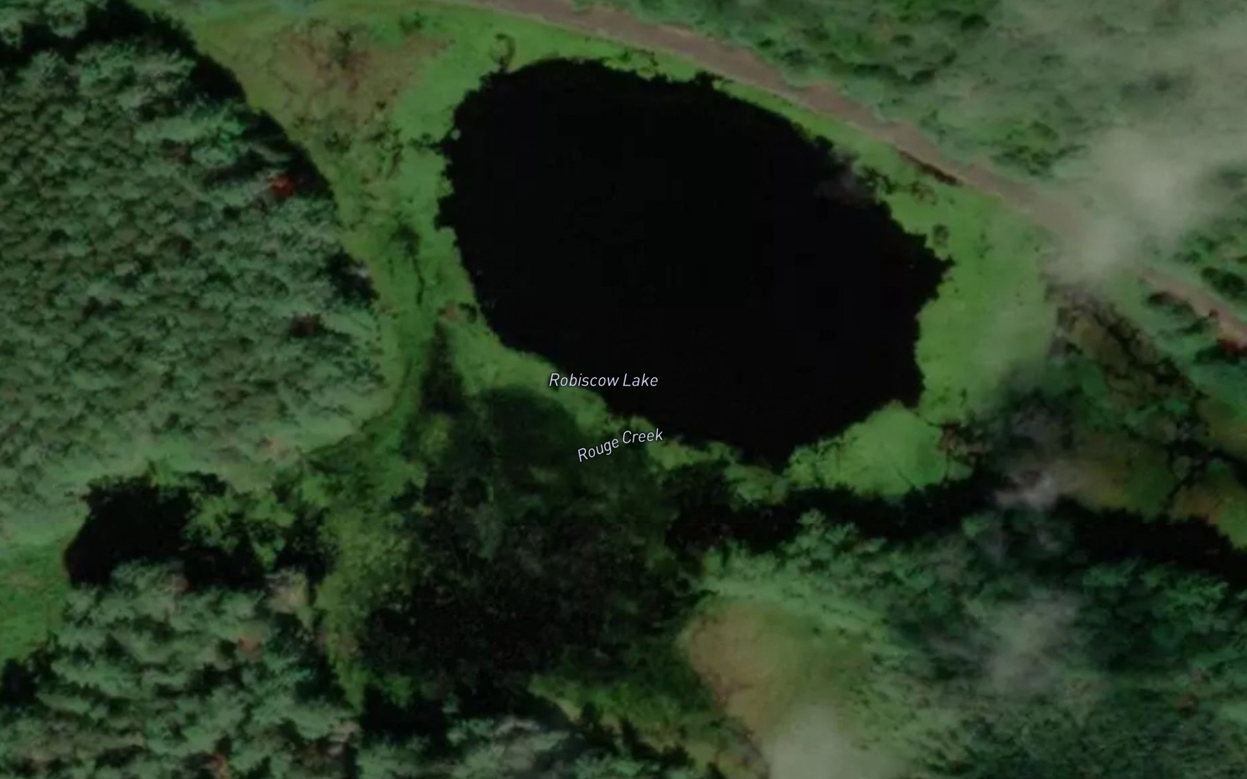 Satellite map of the Robiscow Lake