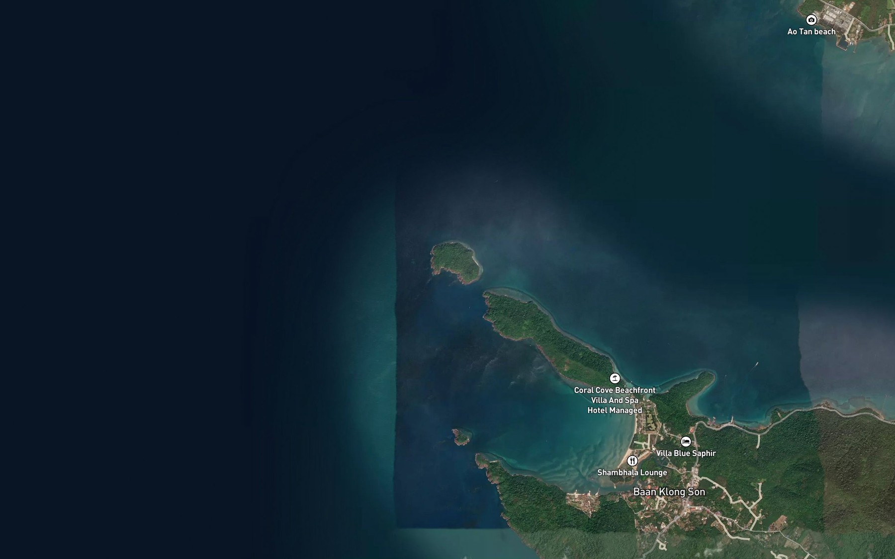 Satellite map of the Ao Kraduk Phi