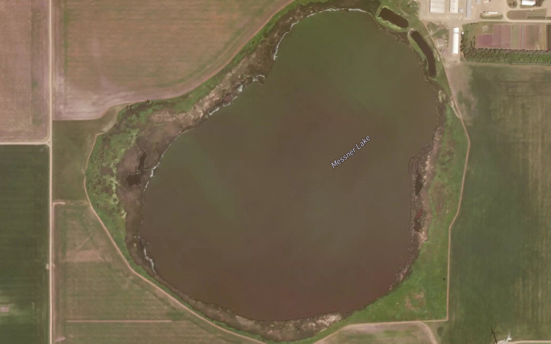 Satellite map of the Messner Lake