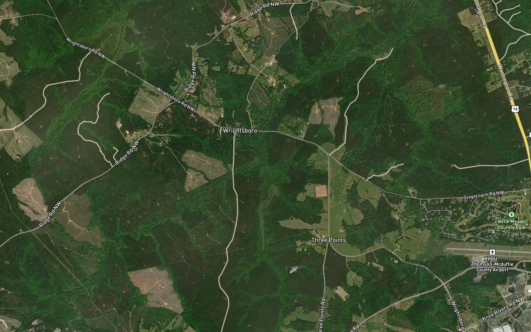 Satellite map of the Little Creek