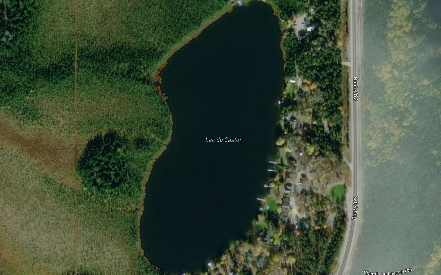 Satellite map of the Lac du Castor