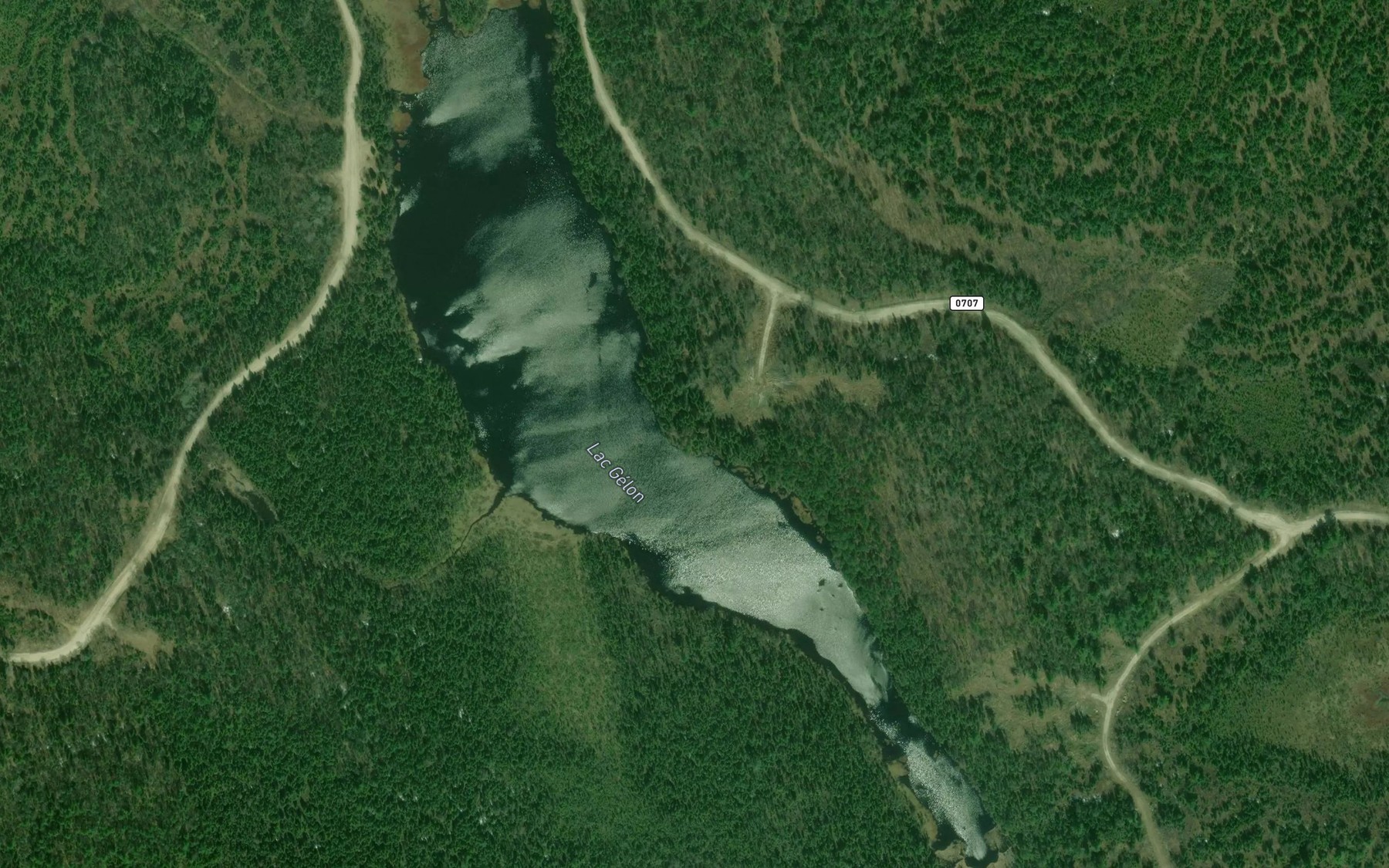Satellite map of the Lac Gelon
