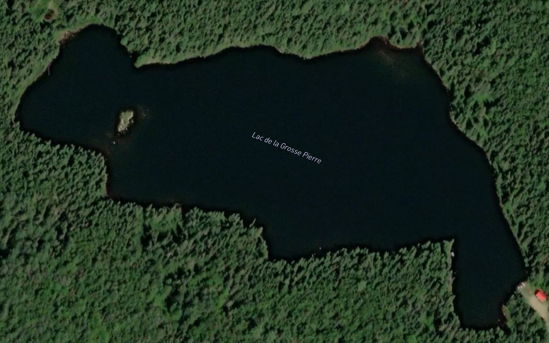 Satellite map of the Lac de la Grosse Pierre
