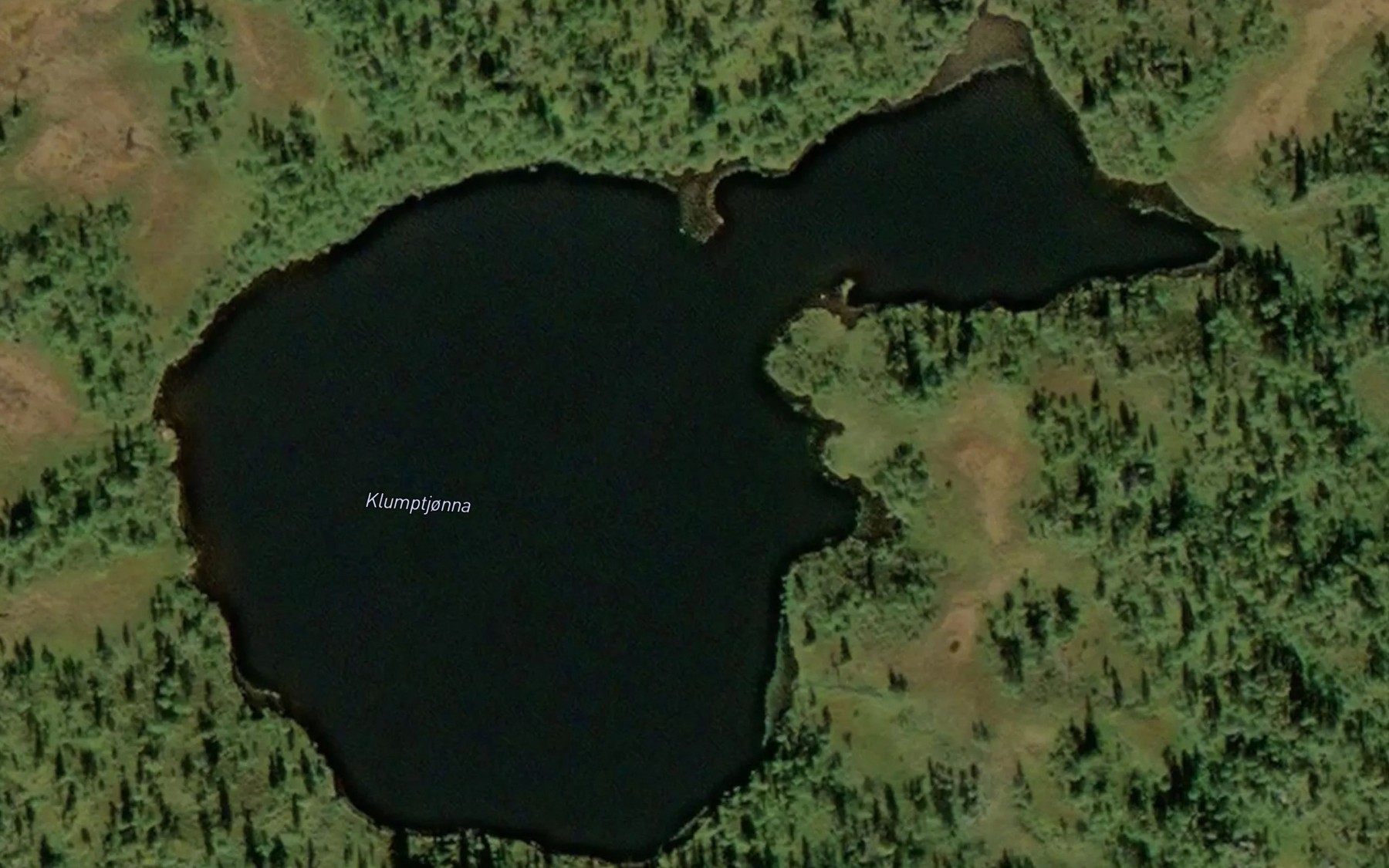 Satellite map of the Klumptjorna