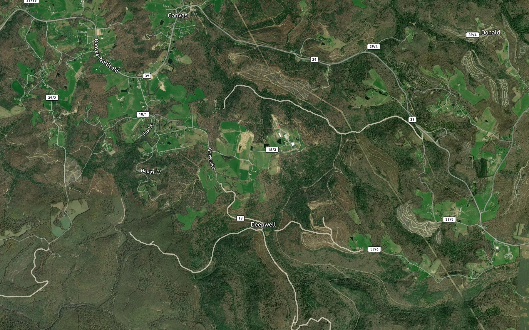 Satellite map of the The Bend