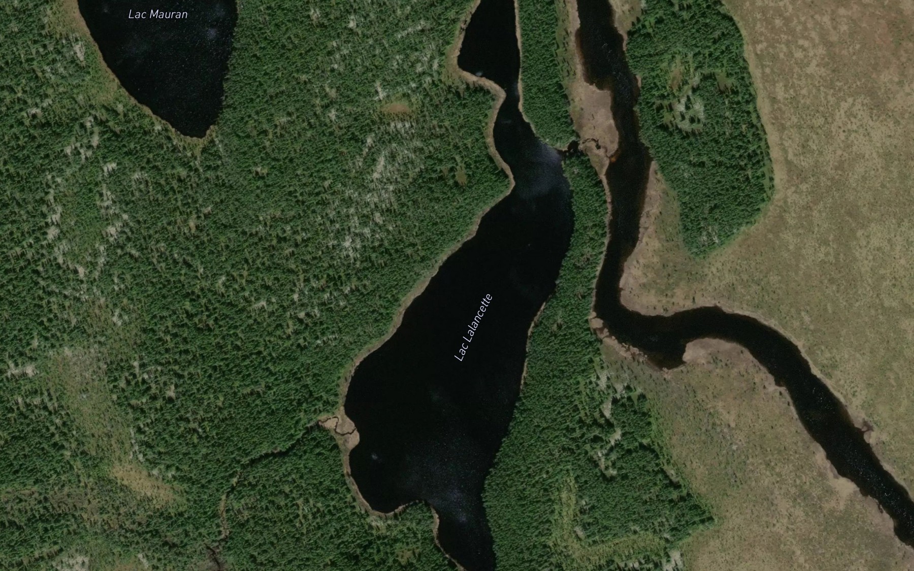 Satellite map of the Lac Lalancette