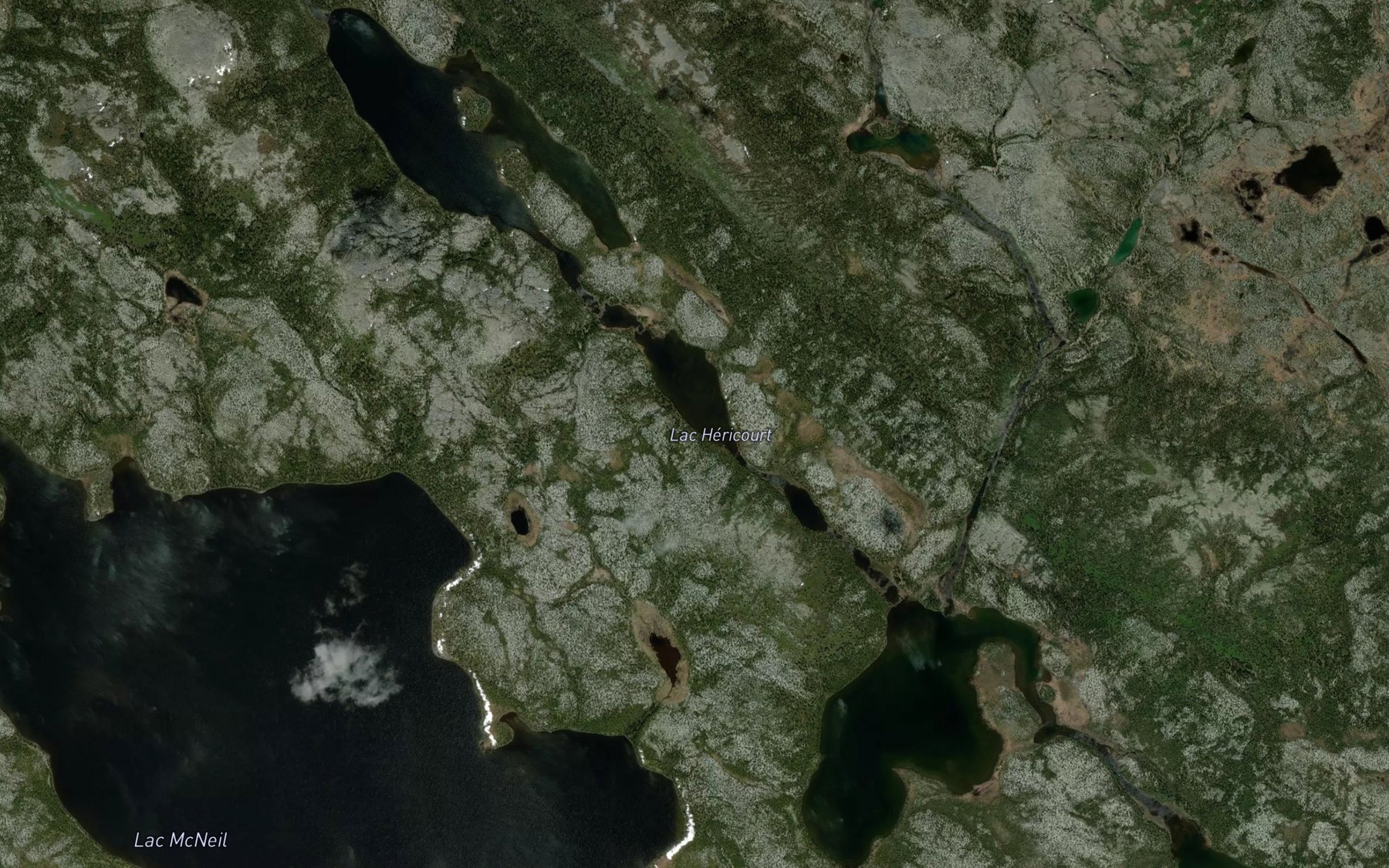 Satellite map of the Lac Hericourt