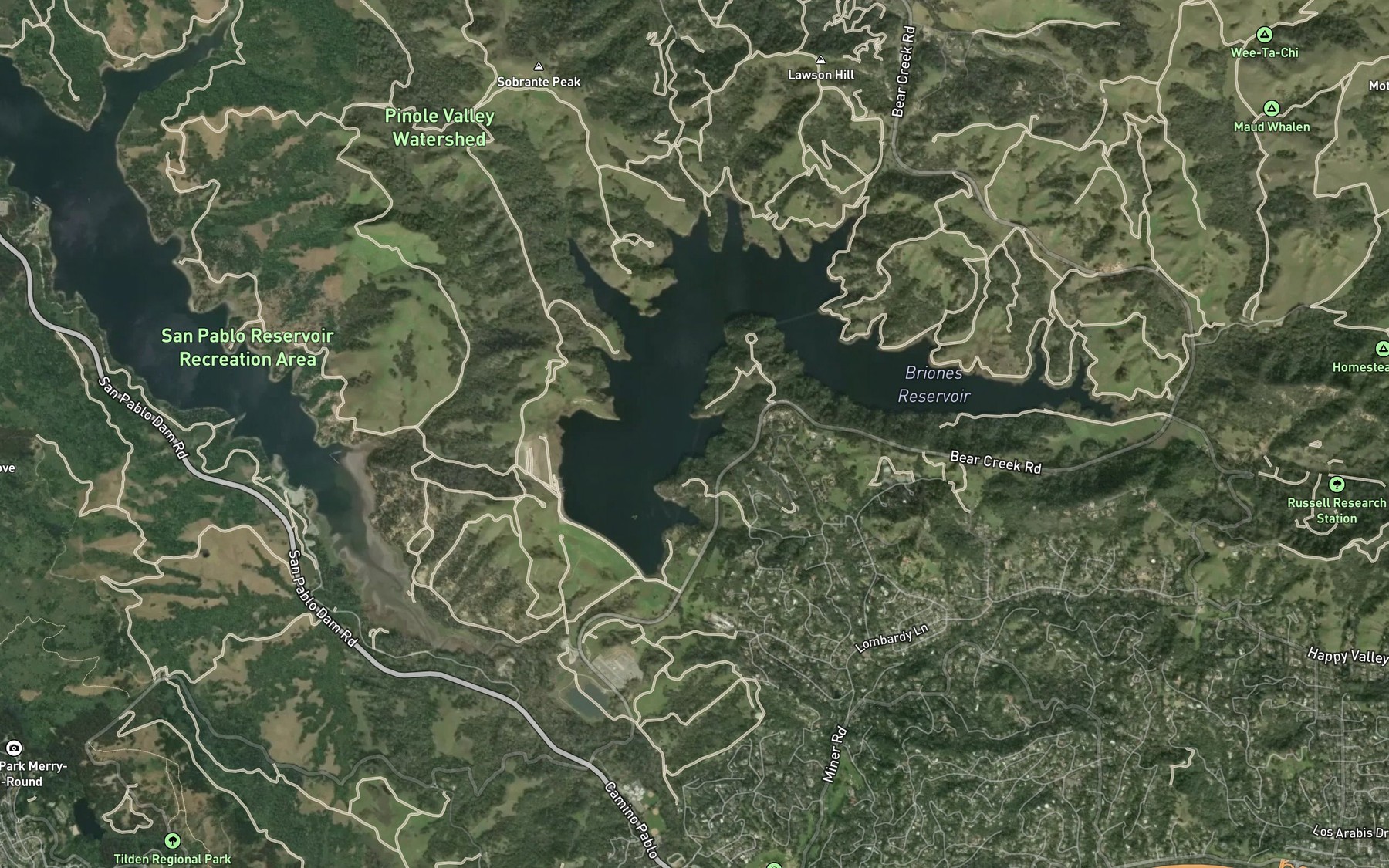 Satellite map of the Cutter Cove