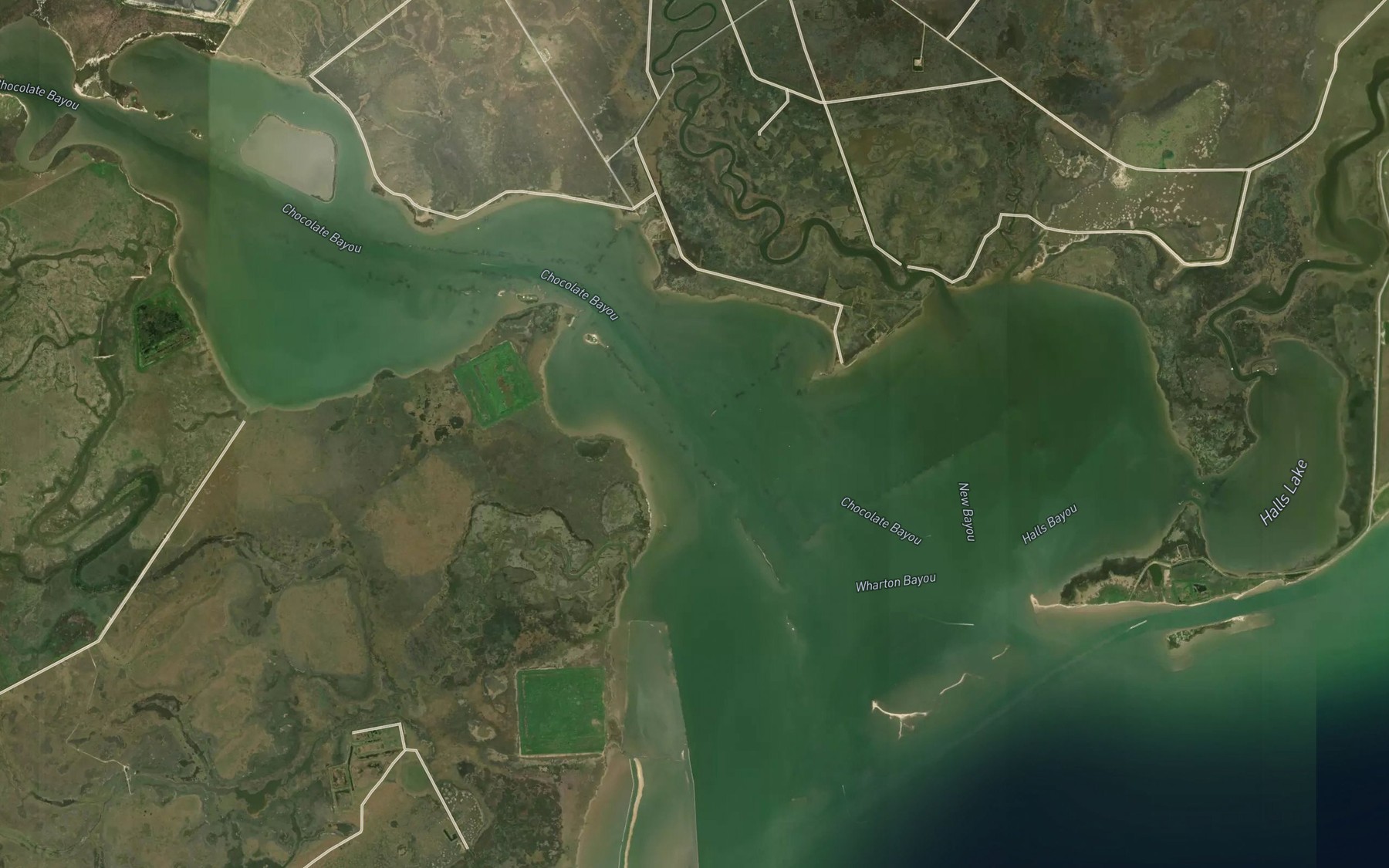 Satellite map of the Chocolate Bay