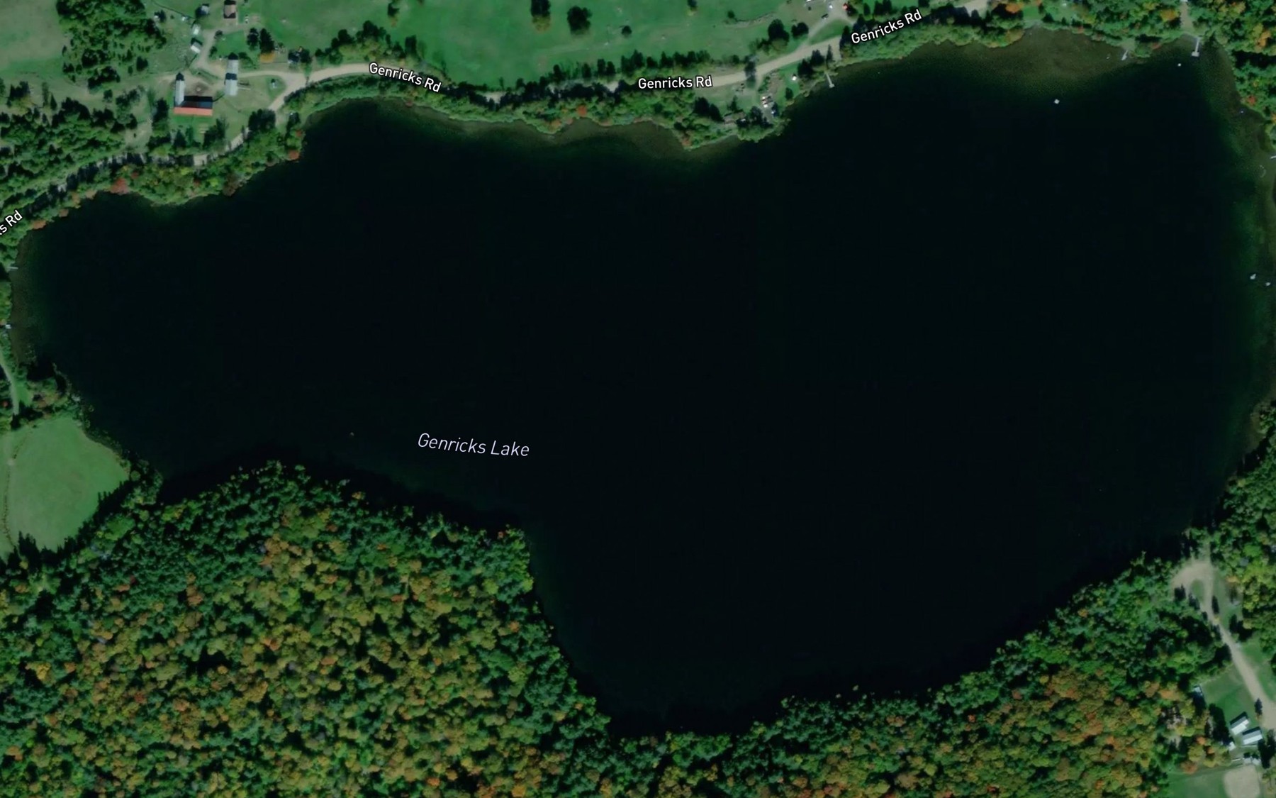 Satellite map of the Genricks Lake