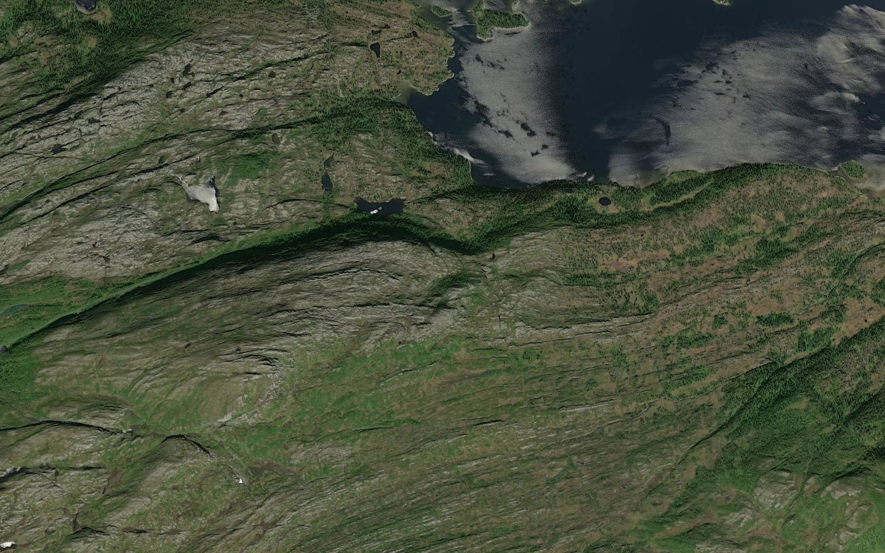 Satellite map of the Svartbergbekken