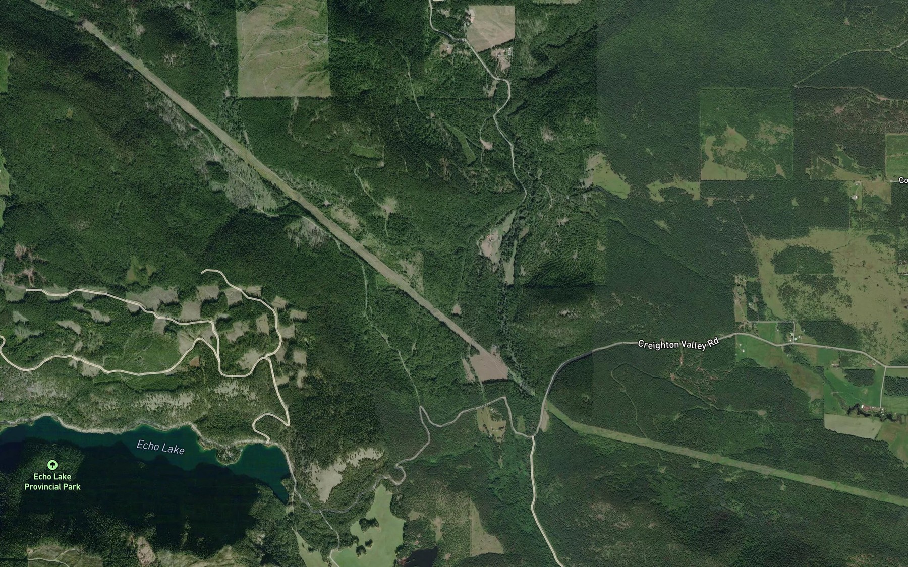 Satellite map of the Jacks Creek