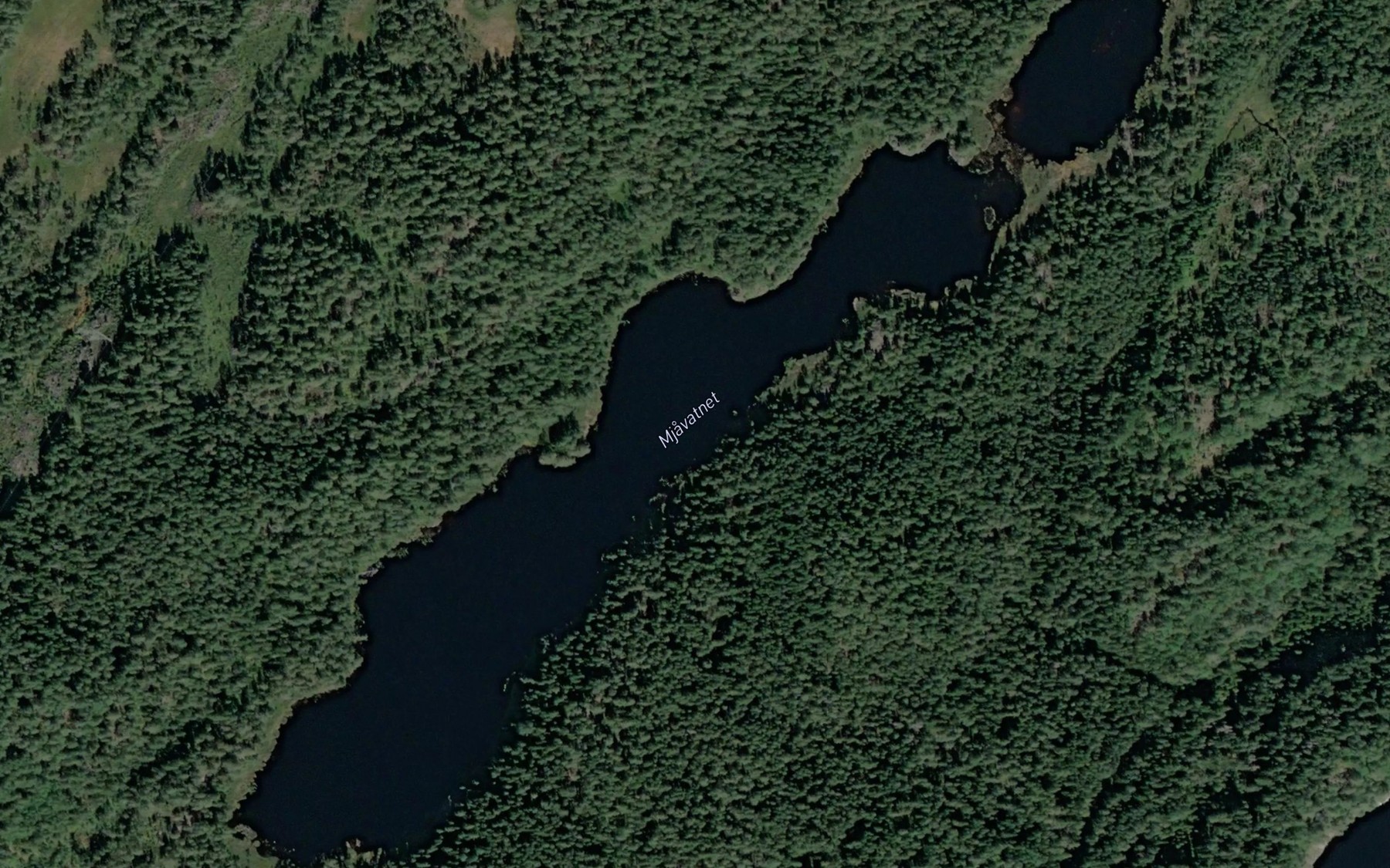 Satellite map of the Mjavatnet