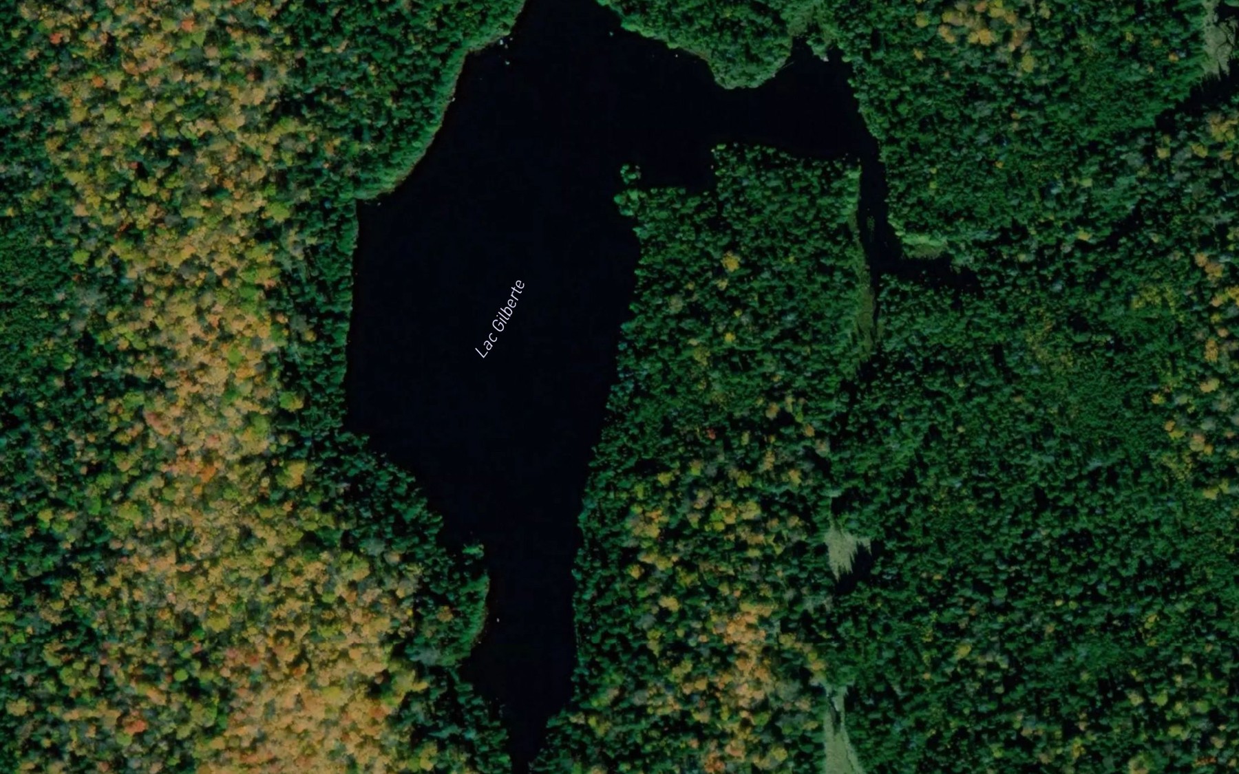 Satellite map of the Lac Gilberte