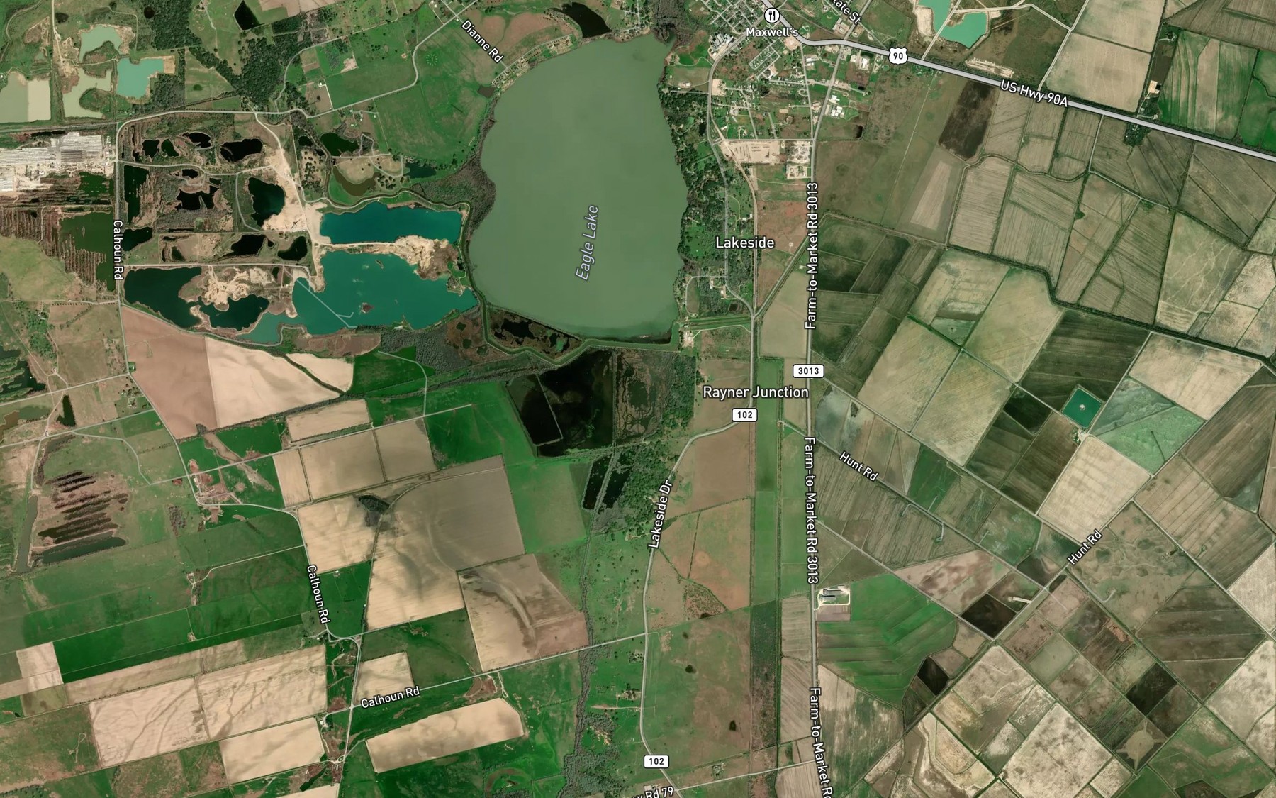 Satellite map of the Lower Lake