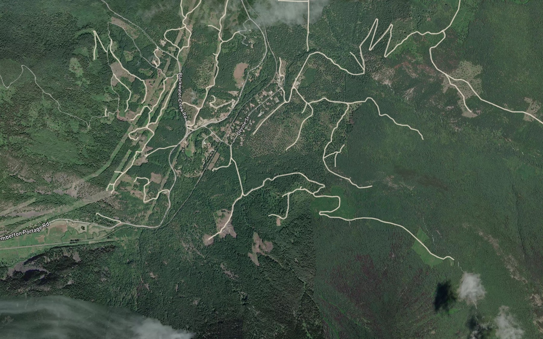 Satellite map of the Blackwater Creek