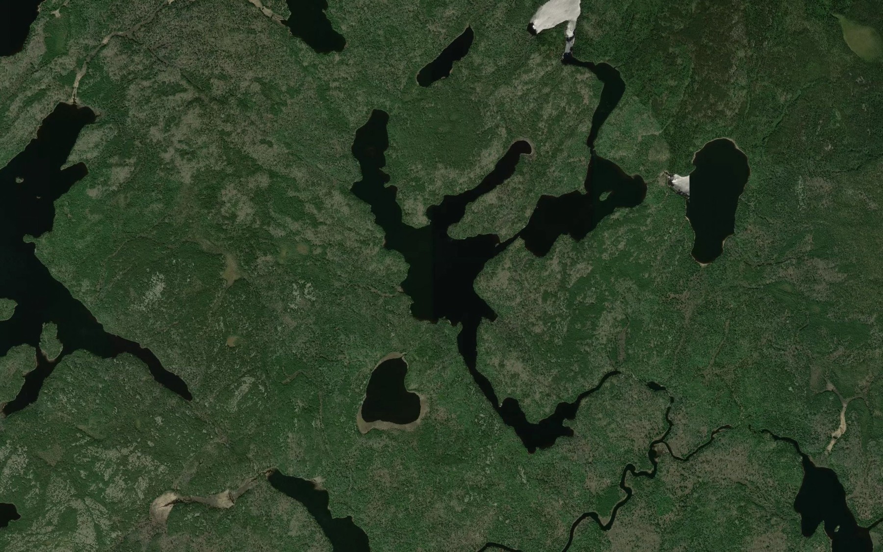 Satellite map of the Mask Lake