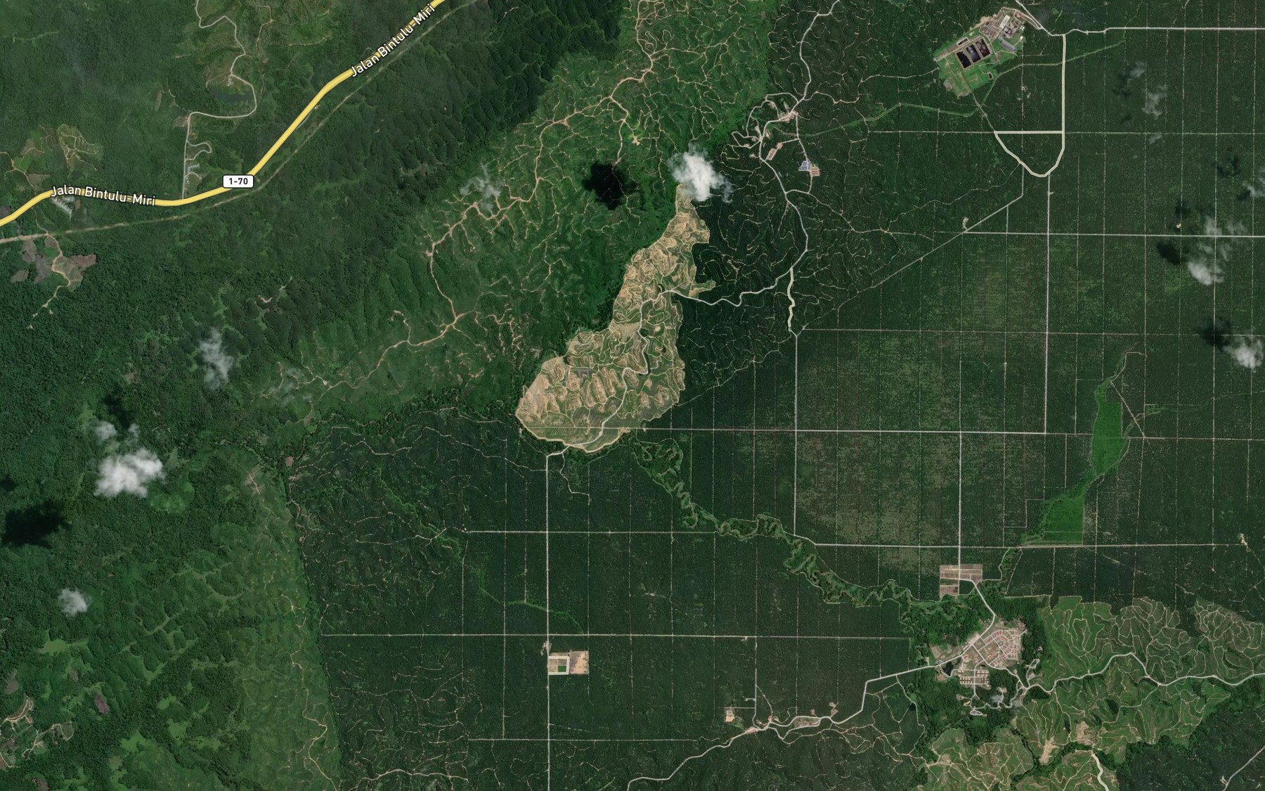 Satellite map of the Sungai Tappen